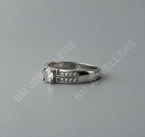 "The Bar Set Dual Row Pavé" by BM Jewellers
