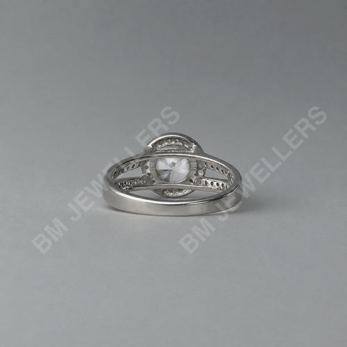"The Bezel Halo Split Shank Ring" - BM Jewellers