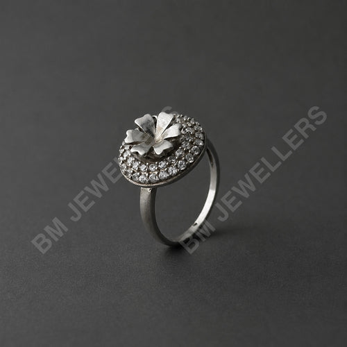 925 Sterling Silver "The Blossom" Floral Medallion Cluster Ring - BM Jewellers (Image 2 of 3)