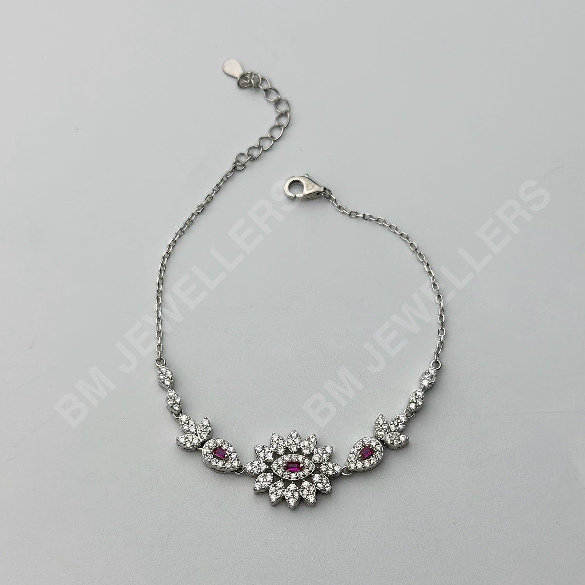 "The Pink Sapphire Jasmine Halo Suite" | choker set | by BM Jewellers