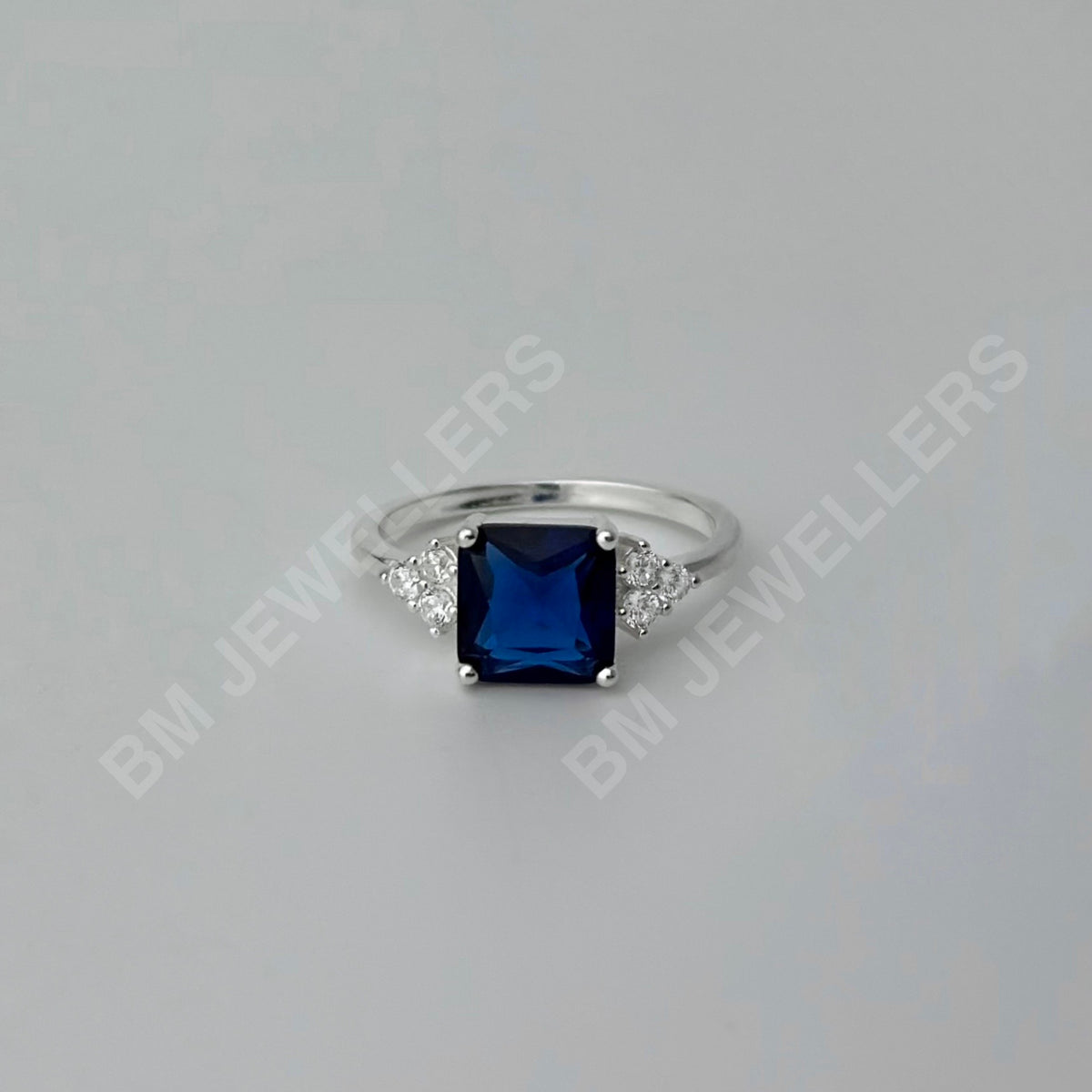 "The Square Trio" Cushion Gemstone Ring - BM Jewellers