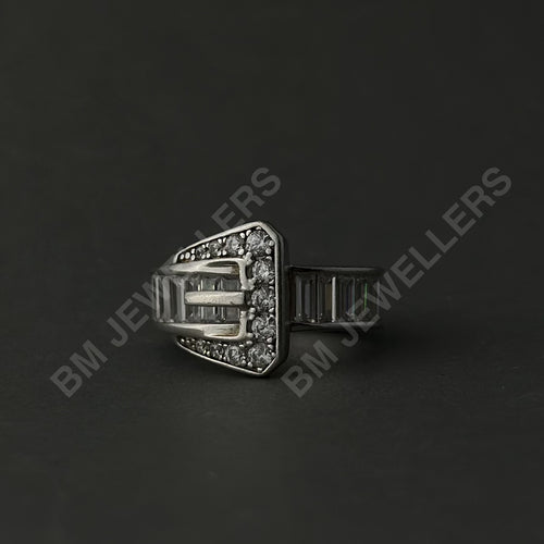 925 Sterling Silver "The Buckle" Geometric Belt Signet Ring - BM Jewellers (Image 2 of 3)