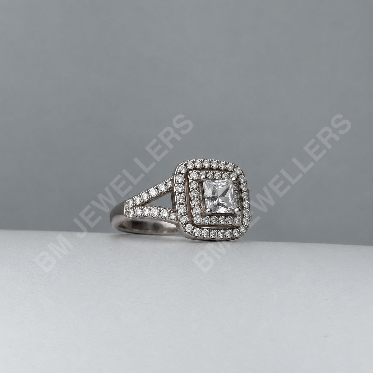 "The Princess Double Halo Split" Ring - BM Jewellers