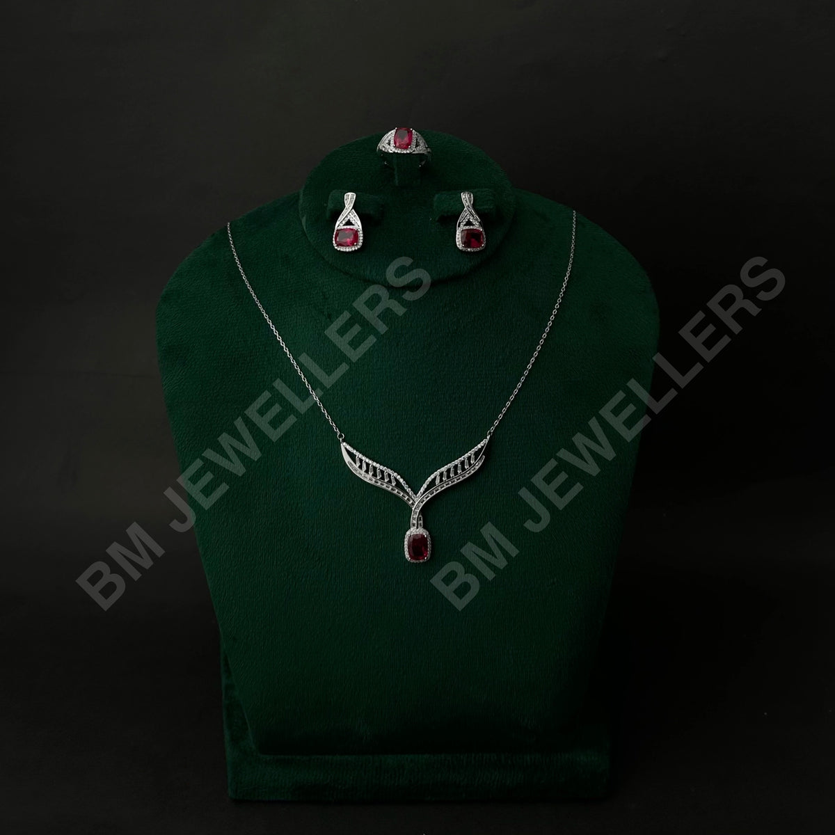 "The Ruby Halo Bridal Suite" By BM Jewellers