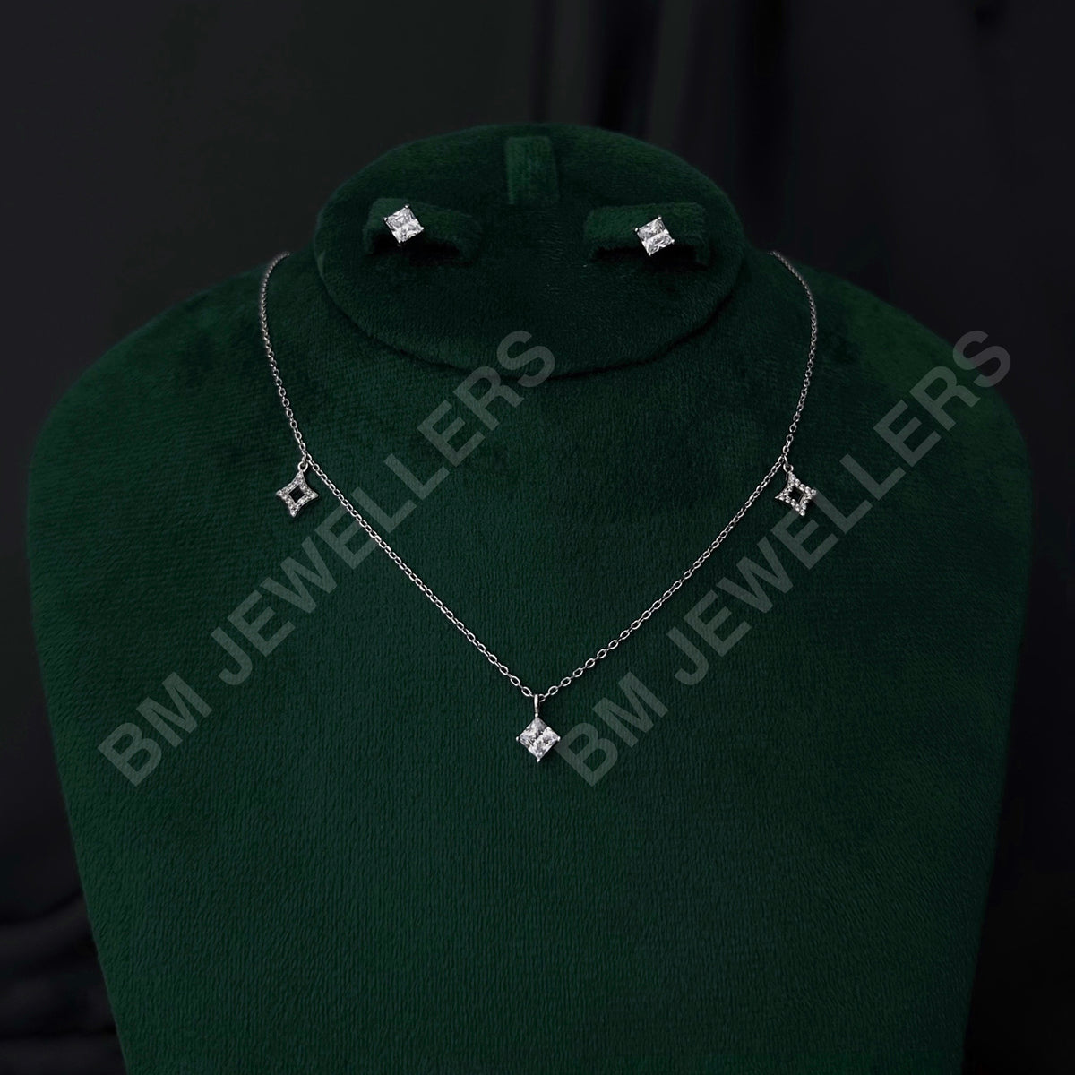 The Princess Diamond Station Set By BM Jewellers