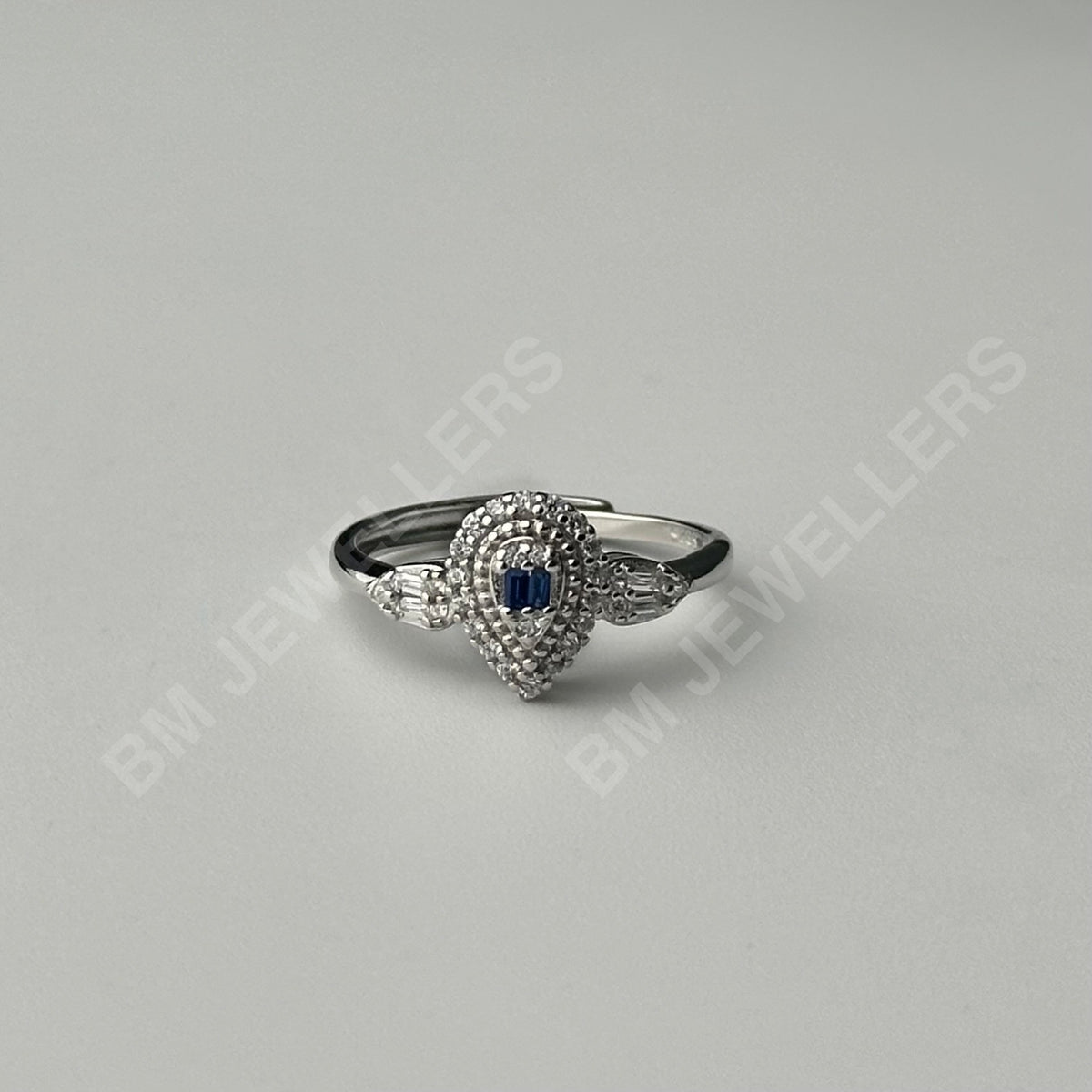 The Sapphire Flower Pear Halo Suite By BM Jewellers