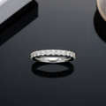 BM Jewelers Moissanite Eternity Band Wedding Ring in Sterling Silver