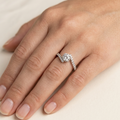 Wave Swirl Pavé Moissanite Solitaire Ring – BM Jewelers