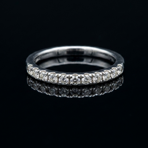 BM Jewelers Moissanite Eternity Band Wedding Ring in Sterling Silver