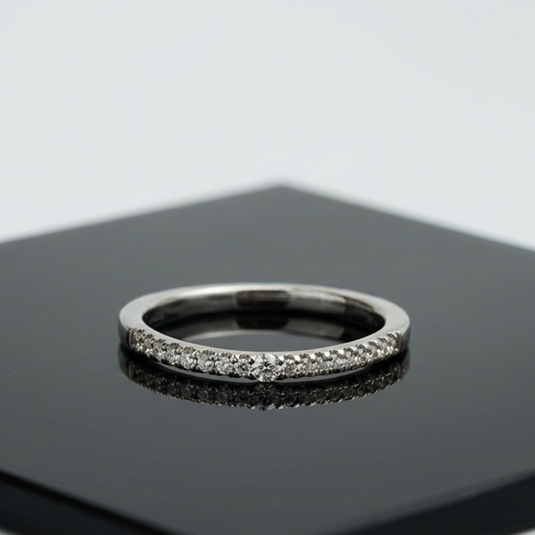 BM Jewelers Moissanite Dainty Stacking Ring in 925 Sterling Silver
