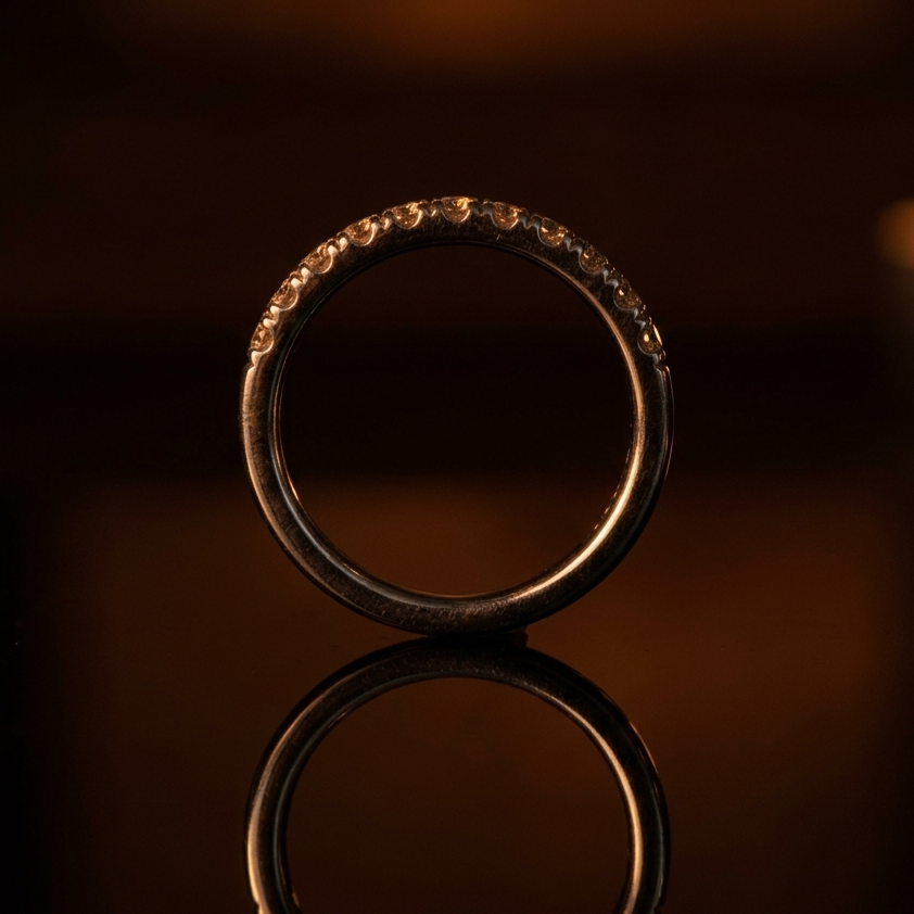 BM Jewelers Moissanite Eternity Band Wedding Ring in Sterling Silver