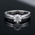 BM Jewelers Round Brilliant Moissanite Solitaire Ring